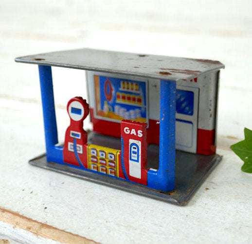 SERVICE STATION サービスステーション ガソリンスタンド ティン製 50's ヴィンテージ おもちゃ オモチャ ブリキトイ ブリキおもちゃ