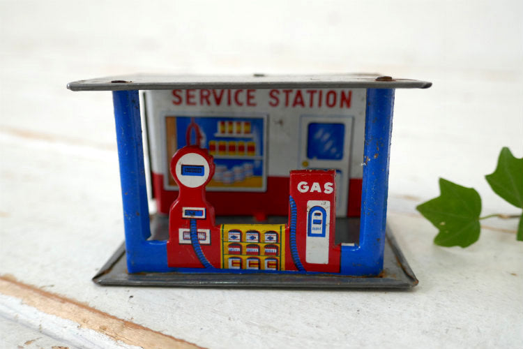 SERVICE STATION サービスステーション ガソリンスタンド ティン製 50's ヴィンテージ おもちゃ オモチャ ブリキトイ ブリキおもちゃ