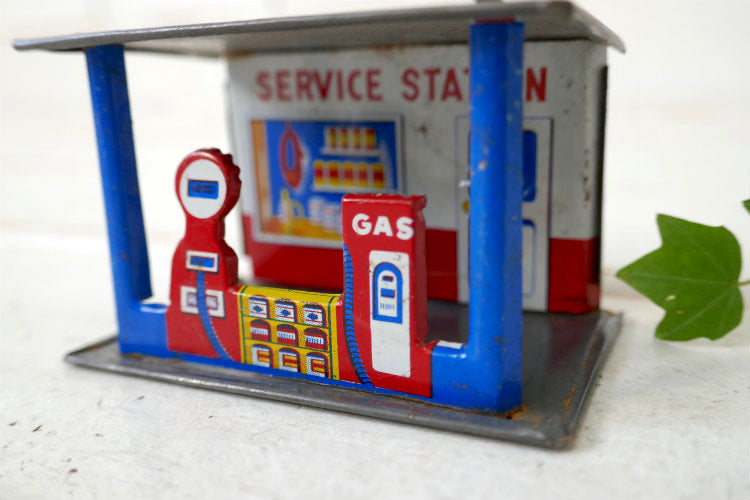 SERVICE STATION サービスステーション ガソリンスタンド ティン製 50's ヴィンテージ おもちゃ オモチャ ブリキトイ ブリキおもちゃ