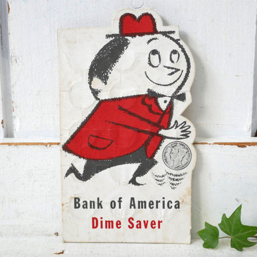 BANK OF AMERICA バンクオブアメリカ 銀行 10セント ヴィンテージ  ダイムセーバー  Dime Saver