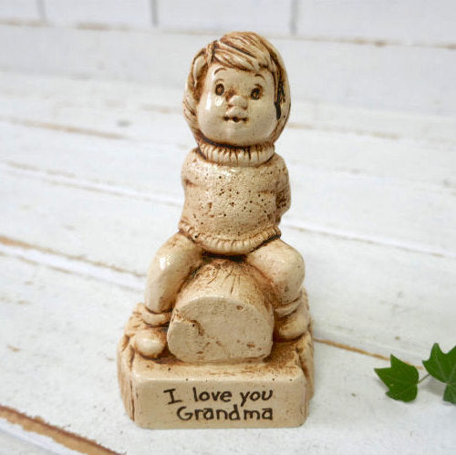 I LOVE YOU Grandma おばあちゃん 1981年 ヴィンテージ メッセージドール 人形 プレゼント ギフト 敬老の日