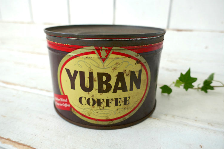 YUBAN COFFEE カリフォルニア California ユーバン ティン製 ヴィンテージ コーヒー缶 USA 保存容器
