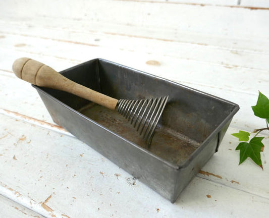 EKCOLOY ティン製 ヴィンテージ ケーキモールド 焼型 ベーキングティン パウンドケーキ 菓子型 ローフパン USA