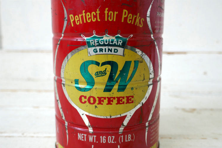 S and W COFFEE プレミアムブレンド コーヒー USA ヴィンテージ コーヒー缶 S&W サンフランシスコ