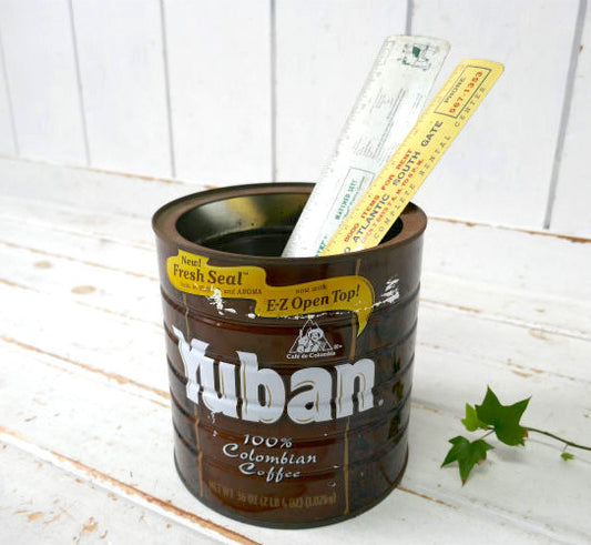 Yuban Coffee ユーバン 100% Colombian  ティン製 BIGサイズ ビンテージ コーヒー缶 ブリキ缶