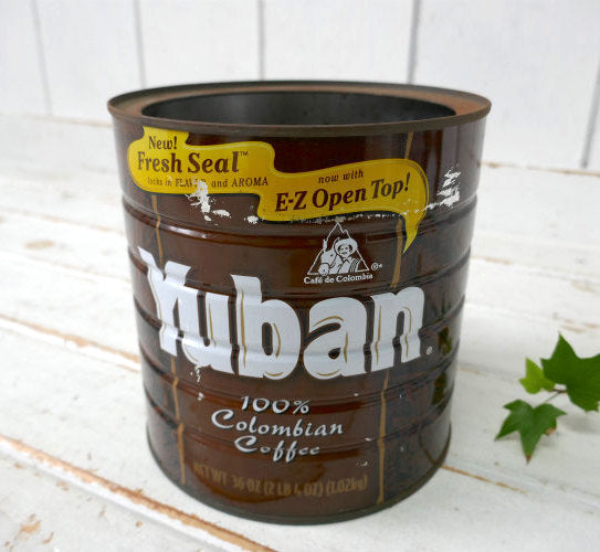 Yuban Coffee ユーバン 100% Colombian  ティン製 BIGサイズ ビンテージ コーヒー缶 ブリキ缶