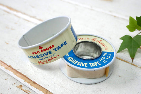 ジョンソン&ジョンソン ティン製 ヴィンテージ テープ缶 ティン缶 USA Johnson&Johnson