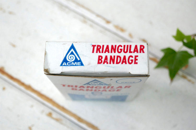 ACME TRIANGULAR BANDAGE ヴィンテージ パッケージ 三角包帯 デッドストック 救急箱 紙箱 USA安全ピン