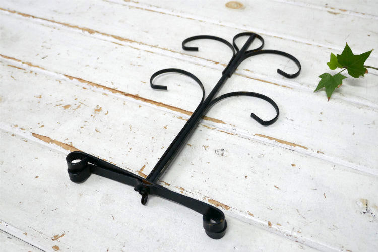 レトロ ４客用 ブラックカラー アイアン製 ヴィンテージ マグツリー マグカップホルダー 里帰り品