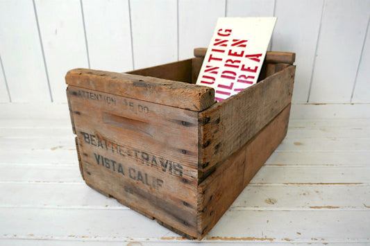 BEATTIE & TRAVIS VISTA CALIF カリフォルニア ヴィンテージ ウッドボックス 木箱 クレートボックス USA