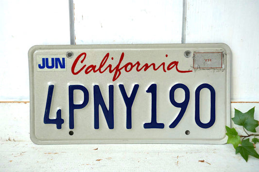 カリフォルニア JUN California 4PNY190 ヴィンテージ ナンバープレート USA アメ車 自動車