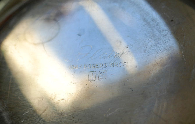 Flair 1847 ROGERS BROS シルバープレート 70's  ヴィンテージ デザイン プレート トレイ 皿 食器 USA