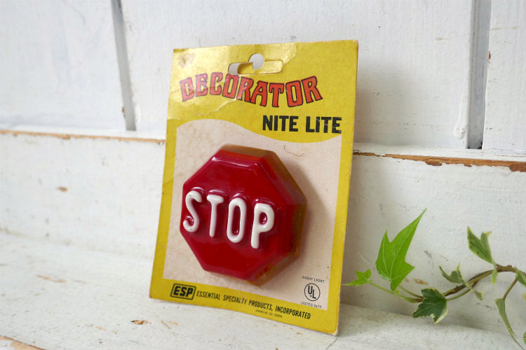 STOP サイン ストップサイン型 Decorator Nite Lite デッドストック ヴィンテージ ナイトライト ランプ  足元灯 USA