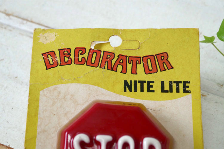 STOP サイン ストップサイン型 Decorator Nite Lite デッドストック ヴィンテージ ナイトライト ランプ  足元灯 USA