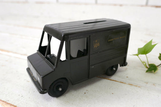 UPS デリバリー トラックUnited Parcel Service 運送会社 ダイキャスト ヴィンテージ 貯金箱 コインバンク パッケージカー ミニカー USA