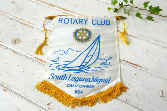 Rotary Club ロータリークラブ カリフォルニア ラグーナ ヨット柄 ヴィンテージ バナー タペストリー フラッグ USA