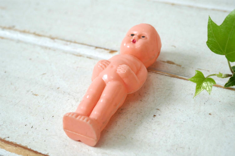 男の子 赤ちゃん プラスティック製 50's 小さな ヴィンテージ ドール 人形 TOY