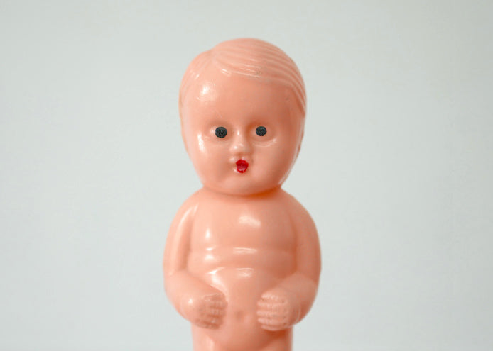 男の子 赤ちゃん プラスティック製 50's 小さな ヴィンテージ ドール 人形 TOY