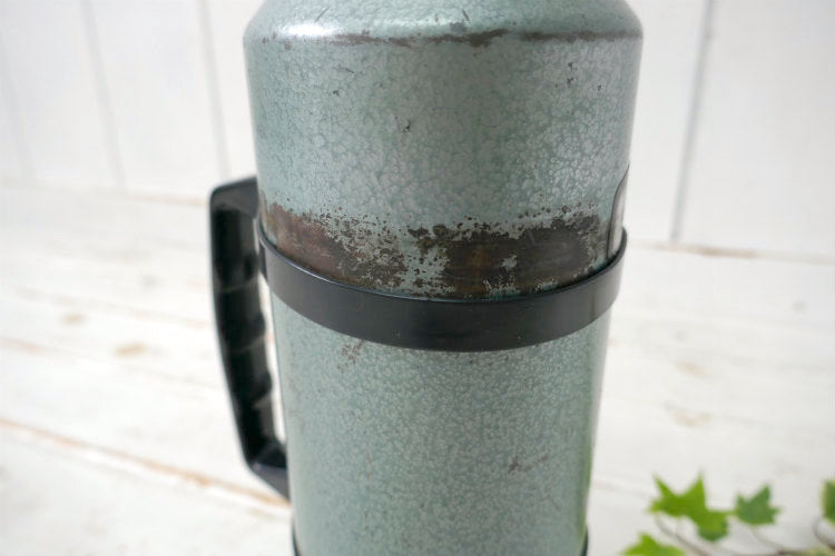 STANLEY スタンレー アラジン グリーン chrome cup handle ハンドル付き 1982年 ヴィンテージ 魔法瓶 水筒 １クォート アウトドア キャンプ USA