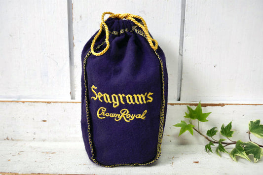 Seagram's Crown Royal クラウンロイヤル カナディアン ウイスキー 60's ヴィンテージ 袋 ポーチ パッケージ