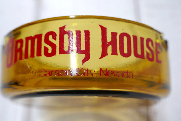 ラスベガス カジノホテル ORmsby HOUSE アンバー ガラス ヴィンテージ アドバタイジング 灰皿 アシュトレイ ネバダ州