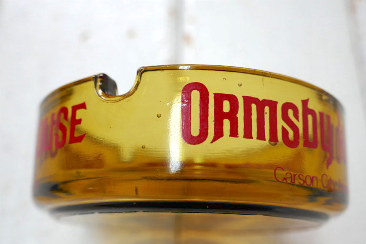 ラスベガス カジノホテル ORmsby HOUSE アンバー ガラス ヴィンテージ アドバタイジング 灰皿 アシュトレイ ネバダ州