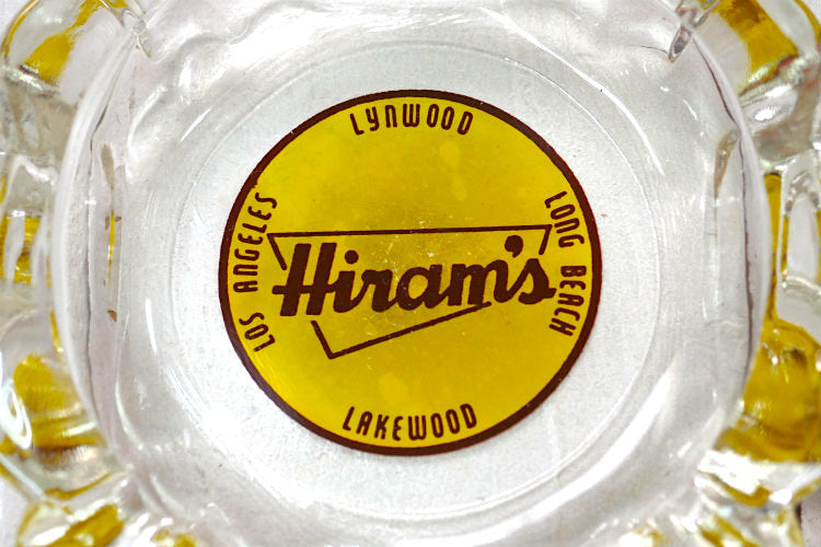 Hiram's 老舗スーパーマーケット ロサンゼルス 1950s ミッドセンチュリー ヴィンテージ アドバタイジング 灰皿 アシュトレイ USA