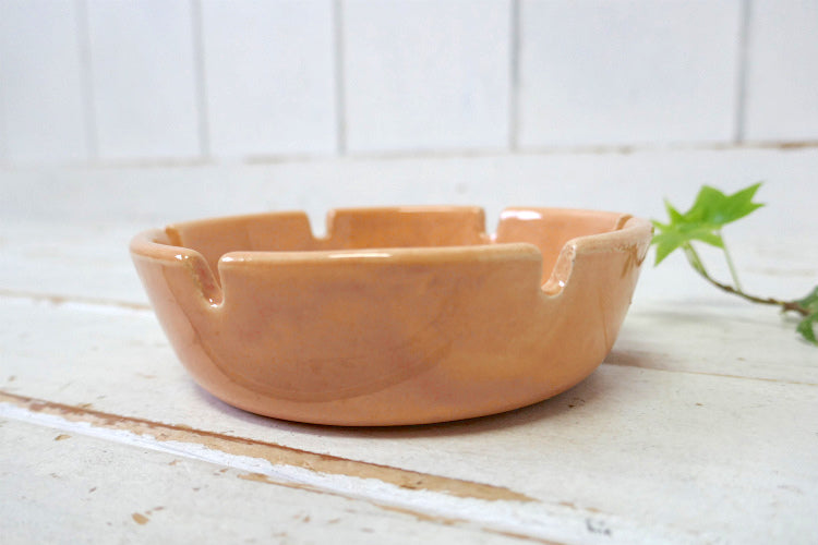 HANSEN-LYNN サーモンピンク 陶器製 BURBANK ヴィンテージ  航空機  ARMY アドバタイジング 灰皿 アシュトレイ USA