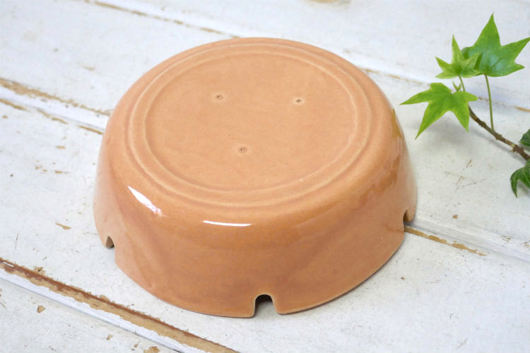 HANSEN-LYNN サーモンピンク 陶器製 BURBANK ヴィンテージ  航空機  ARMY アドバタイジング 灰皿 アシュトレイ USA