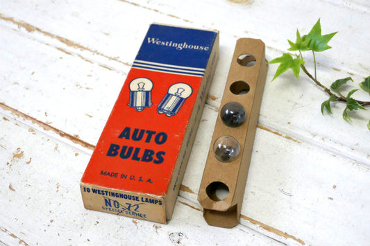Westing house AUTO BULBS オートパーツ 1940's ヴィンテージ 自動車部品 ランプ 紙箱ケース パッケージ 電球2個付き