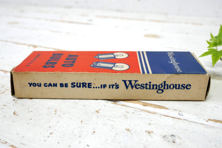 Westing house AUTO BULBS オートパーツ 1940's ヴィンテージ 自動車部品 ランプ 紙箱ケース パッケージ 電球2個付き