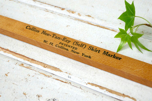 Collins Nee-Tan-Ezy 木製 ヴィンテージ スカートマーカー スカートメジャー ルーラー 定規 USA