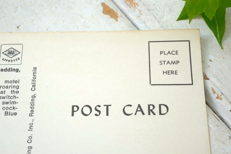 AAA トリプルエー カリフォルニア州 The Ponderosa Inn モーテル ヴィンテージ ポストカード 絵葉書 USA アメ車