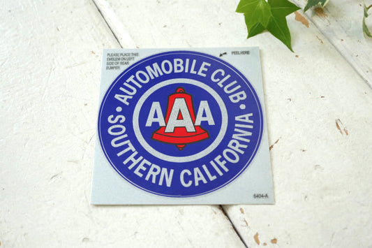 AAA トリプルエー AUTOMOBILE CLUB 南カリフォルニア  限定品 オリジナル　ステッカー 正規品 当時モノ デッドストック