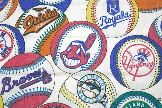 MLB メジャーリーグ チームロゴ 野球ボウル ユーズドシーツ ベッドシーツ フラットタイプ USA