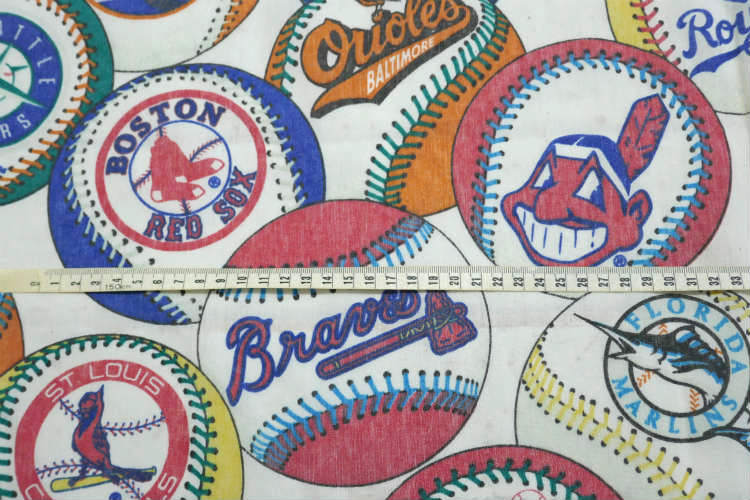 MLB メジャーリーグ チームロゴ 野球ボウル ユーズドシーツ ベッドシーツ フラットタイプ USA