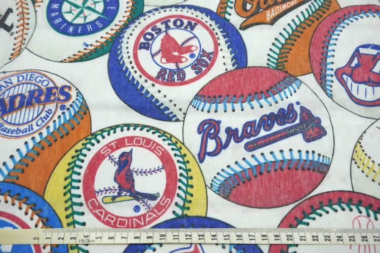 MLB メジャーリーグ チームロゴ 野球ボウル ユーズドシーツ ベッドシーツ フラットタイプ USA