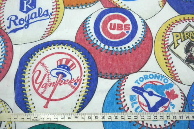 MLB メジャーリーグ チームロゴ 野球ボウル ユーズドシーツ ベッドシーツ フラットタイプ USA