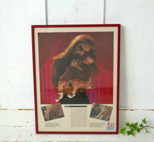 OZZY オジーオズボーン 洋楽ロック 狼男 LIFE 雑誌 1984年 ヴィンテージ Nielsen フレーム 額縁 ウォールデコ 壁飾り USA