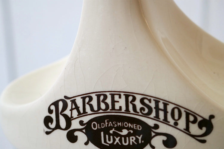 BARBER SHOP LUXURY バーバーショップ カミソリ 髭ブラシ セラミック製 70's ヴィンテージ スタンド USA