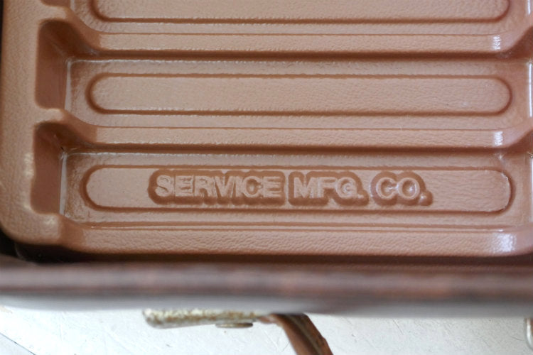 Service Mfg Co レトロ ミュージック 12本収納 フェイクレザー 80's ヴィンテージ カセットテープケース 収納ケース トランク USA