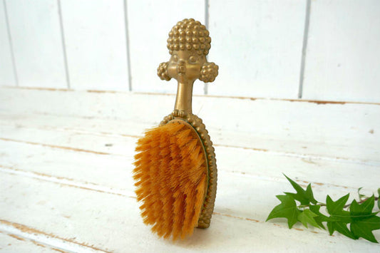 プードル 犬 ゴールドトーン レトロ ミッドセンチュリー 60's ヴィンテージ ブラシ ヘアブラシ USA