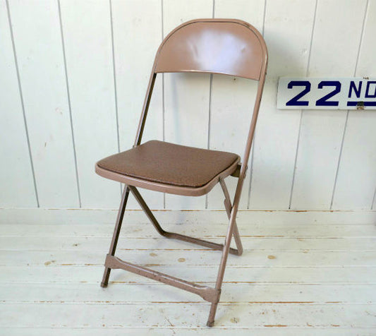 HAMPDEN SPECIALTY PRODUCTS メタル製 フォールディング 50's ヴィンテージ スチールチェア 折り畳みイス 椅子 USA Ⅰ