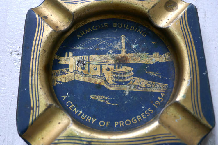 Armour Building A century of progress 1934年 シカゴ万国博覧会 記念品 ヴィンテージ アシュトレイ 灰皿 USA