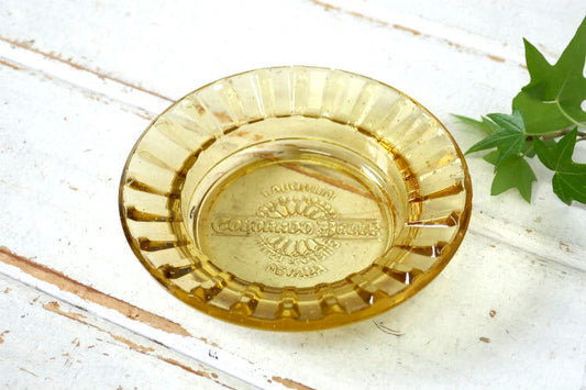 USA ホテル&カジノ LAUGHLIN COLORADO BELLE デッドストック アンバーガラス ヴィンテージ アドバタイジング 灰皿 アシュトレイ ネバダ州 ラスベガス