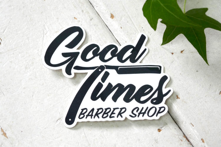 Good Times BARBER SHOP バーバーショップ 床屋 理髪店 ステッカー USA カリフォルニアセレクト
