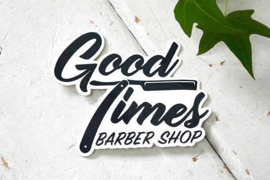 Good Times BARBER SHOP バーバーショップ 床屋 理髪店 ステッカー USA カリフォルニアセレクト