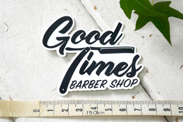 Good Times BARBER SHOP バーバーショップ 床屋 理髪店 ステッカー USA カリフォルニアセレクト