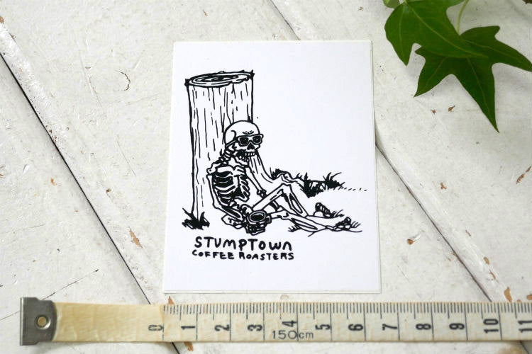 シアトル発 STUMPTOWN COFFEE ROASTERS スタンプタウン・コーヒー・ロースターズ スカルデザイン ステッカー USA コーヒーショップ カフェ