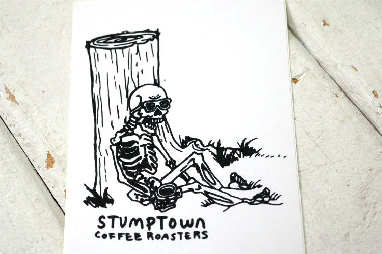 シアトル発 STUMPTOWN COFFEE ROASTERS スタンプタウン・コーヒー・ロースターズ スカルデザイン ステッカー USA コーヒーショップ カフェ
